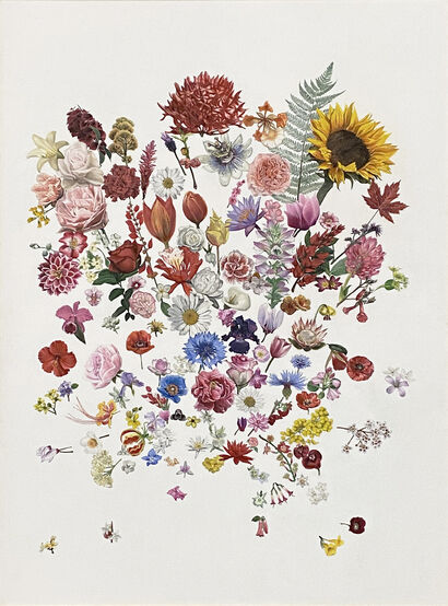 GRAND BOUQUET II, from the Botanical National Amalgamation Project - a Paint Artowrk by Maryam Najd